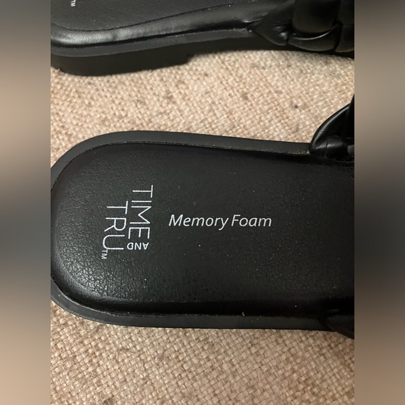 Black braided square toe sandals - Picture 4 of 4